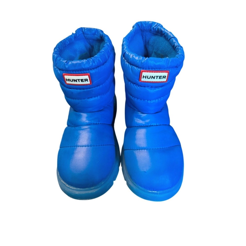 Hunter Intrepid Insulated Puffer Short Boots Blue US 4 HJCUDDLE Big Kid Size 4